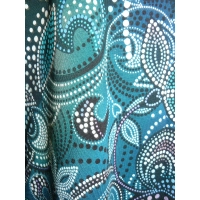 Bluzka w luźnym stylu OVERSIZE z motywem mandali - odcienie zieleni